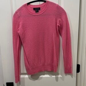 Tahari Pink Crewneck Cashmere-Blend Sweater